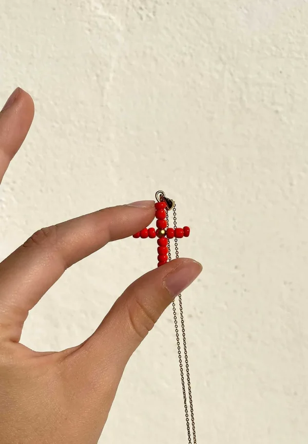 Store Scalpers Alhaja Cult Store | Collar Coral Cross