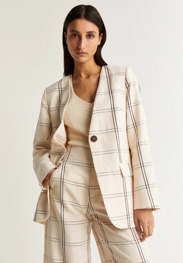 Cheap Scalpers Blazer Cuadros Escote Pico
