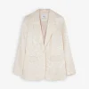 Online Scalpers Blazer Jacquard Detalle Tira Trenzada