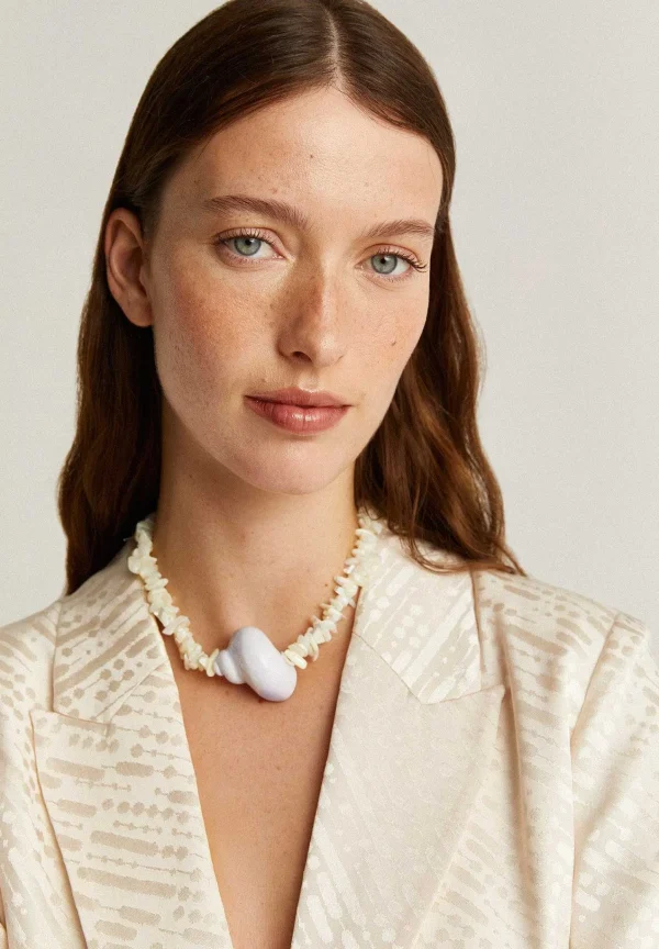 Online Scalpers Blazer Jacquard Detalle Tira Trenzada