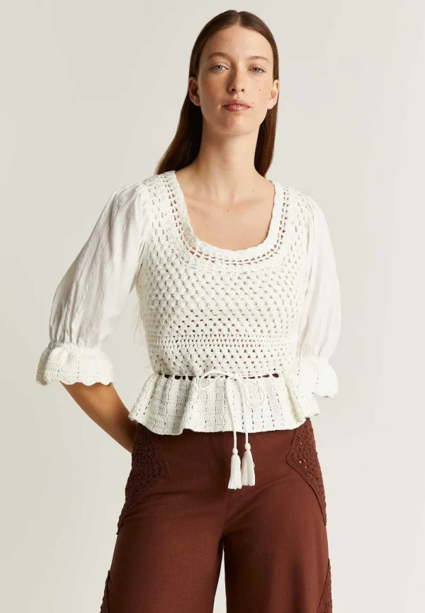 Store Scalpers Blusa Detalles Crochet