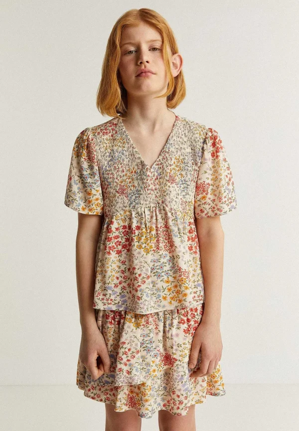Clearance Scalpers Blusa Flores Nido Abeja