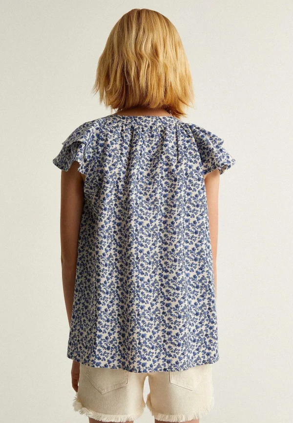 Shop Scalpers Blusa Flores Volantes Hombro