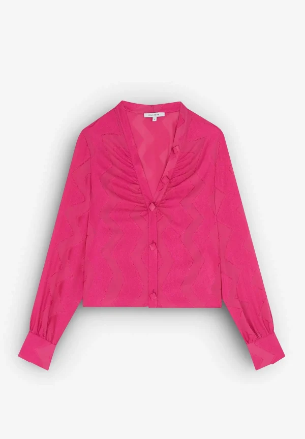 Hot Scalpers Blusa Jacquard Zigzag