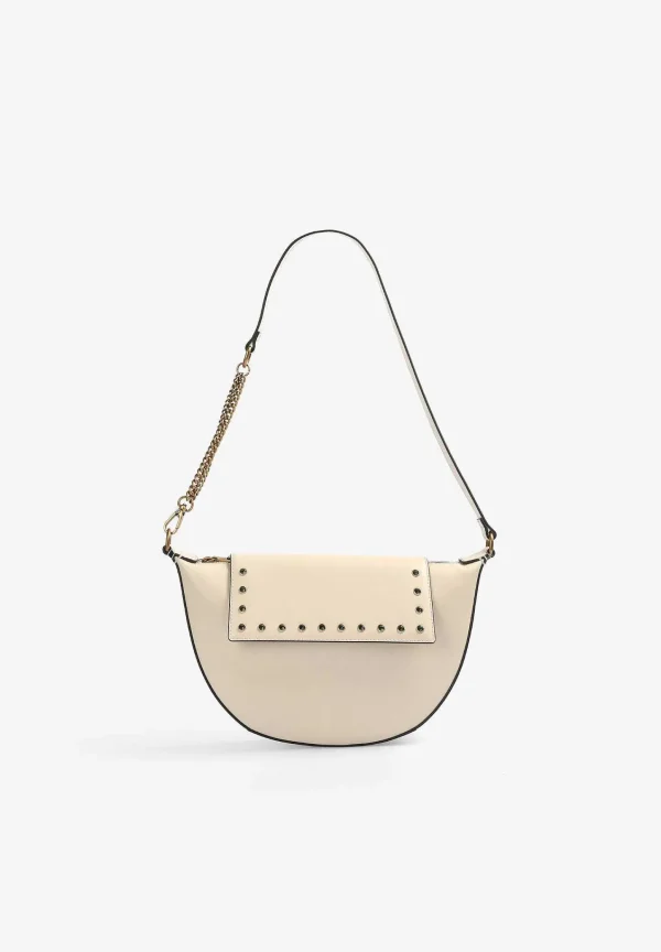 Fashion Scalpers Bolso Piel Media Luna Cristales