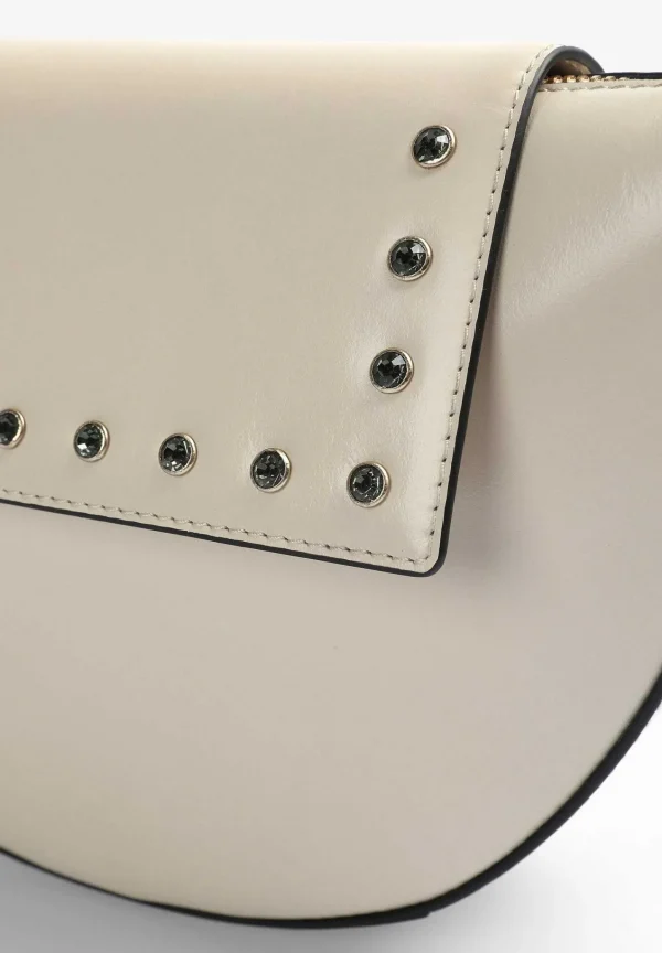 Fashion Scalpers Bolso Piel Media Luna Cristales