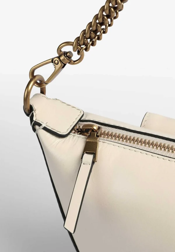 Fashion Scalpers Bolso Piel Media Luna Cristales