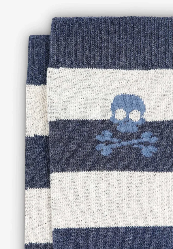 New Scalpers Calcetines Rayas Calavera