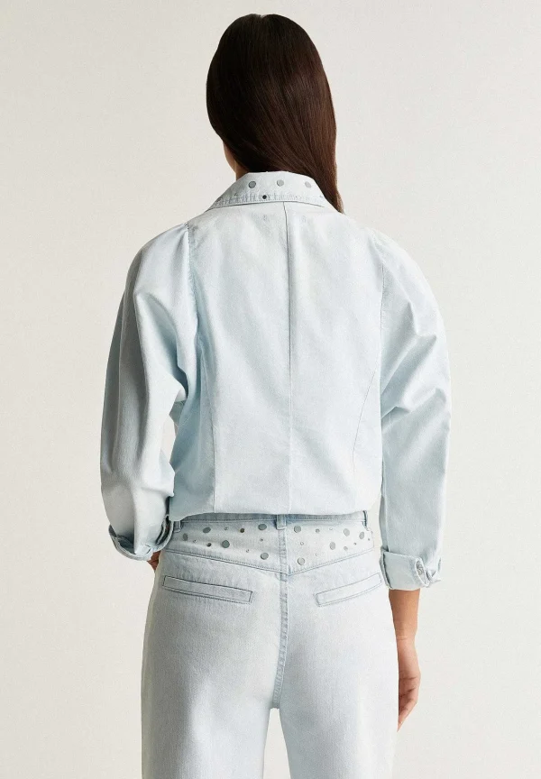 New Scalpers Camisa Denim Tachas