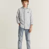 Outlet Scalpers Camisa Lino Cuello Cutaway
