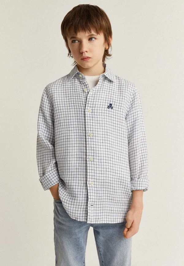 Outlet Scalpers Camisa Lino Cuello Cutaway