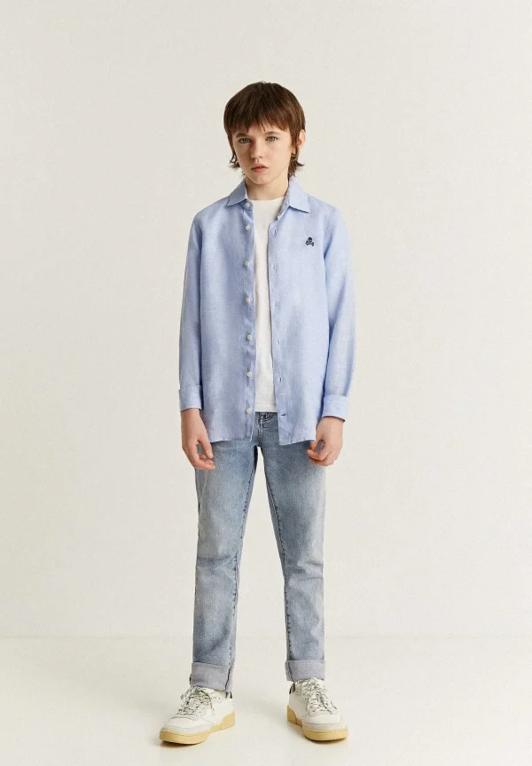 Cheap Scalpers Camisa Lino Cuello Cutaway