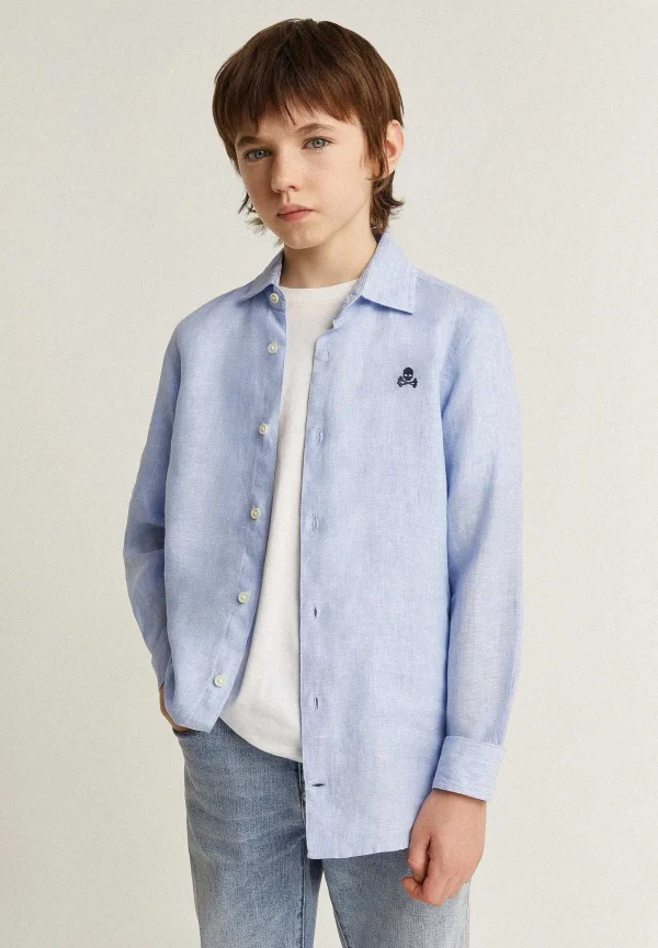 Cheap Scalpers Camisa Lino Cuello Cutaway
