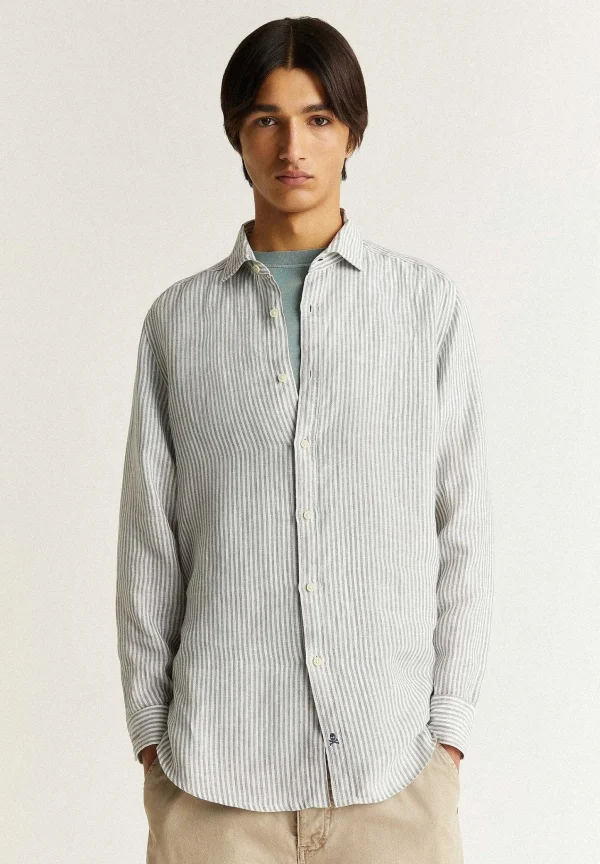 Outlet Scalpers Camisa Lino Rayas