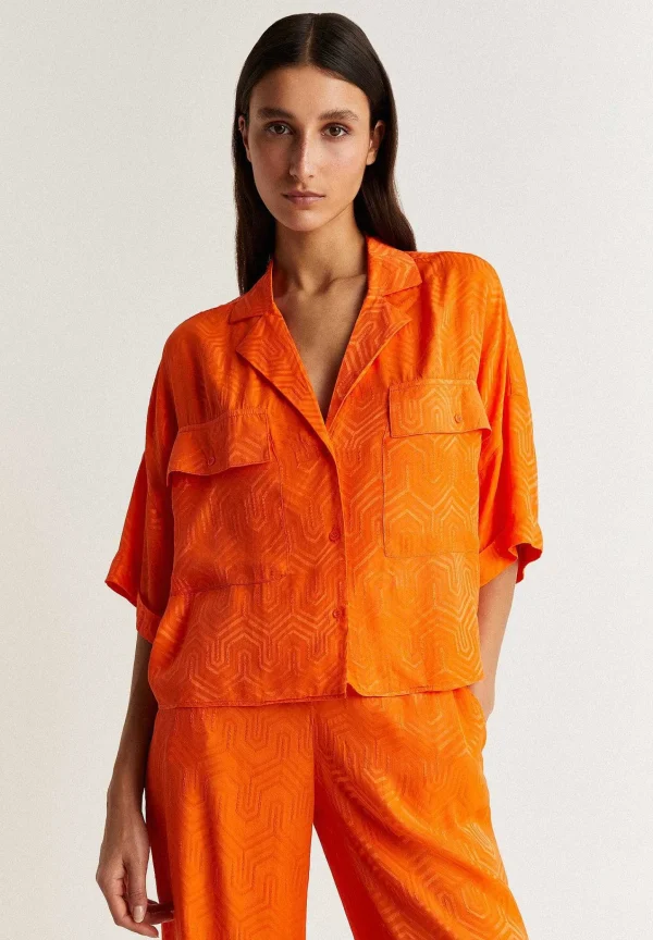 Cheap Scalpers Camisa Pijamera Detalles Geometricos
