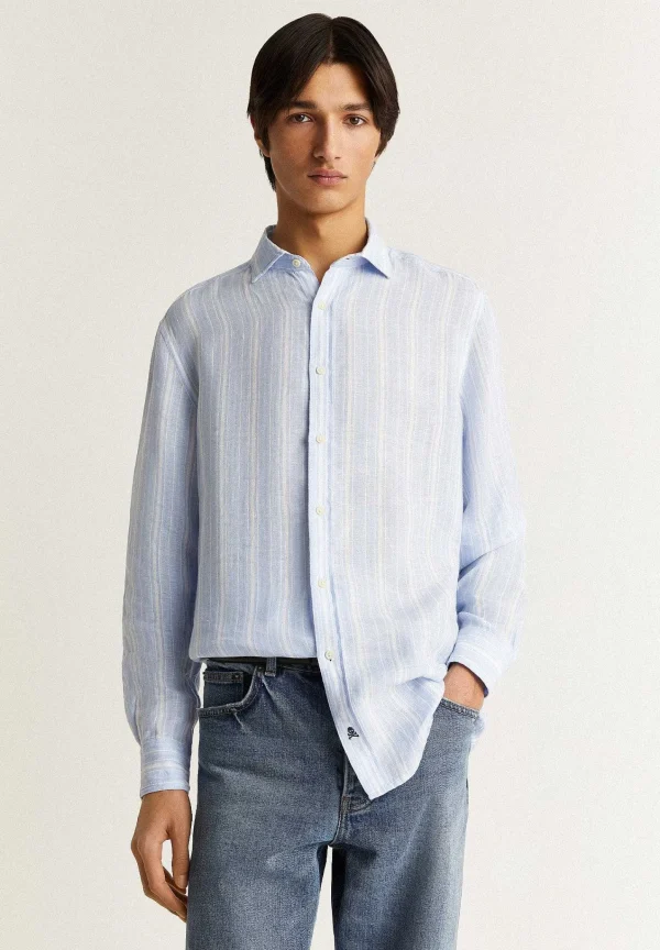 Cheap Scalpers Camisa Premium Lino Rayas Slim