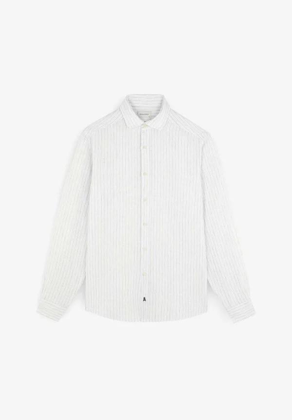 Sale Scalpers Camisa Premium Lino Rayas Slim