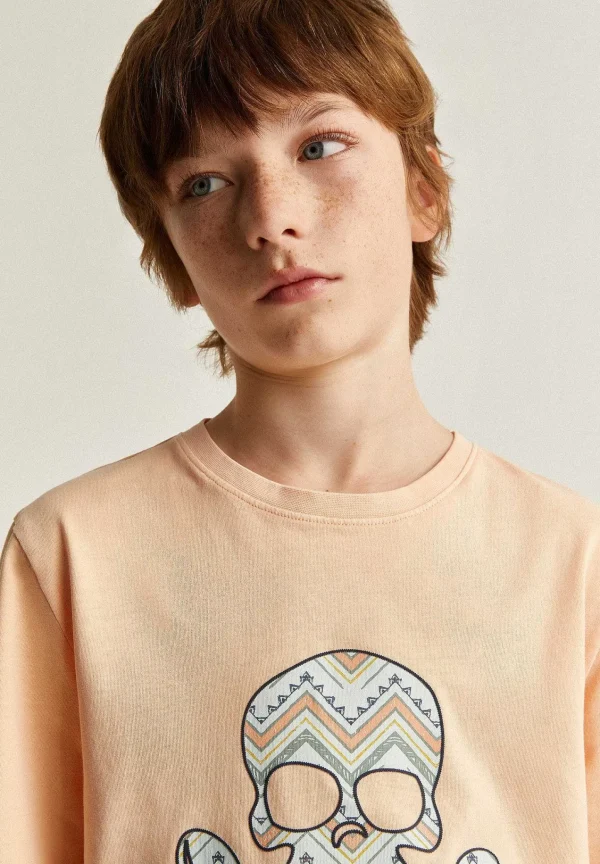 Flash Sale Scalpers Camiseta Calavera Print Zigzag