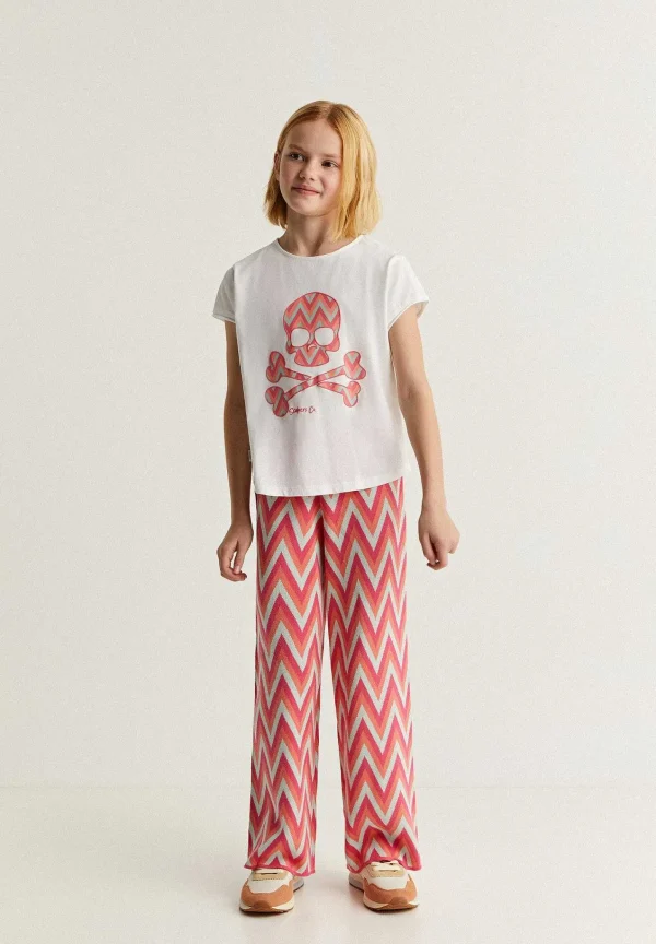 Online Scalpers Camiseta Calavera Print Zigzag