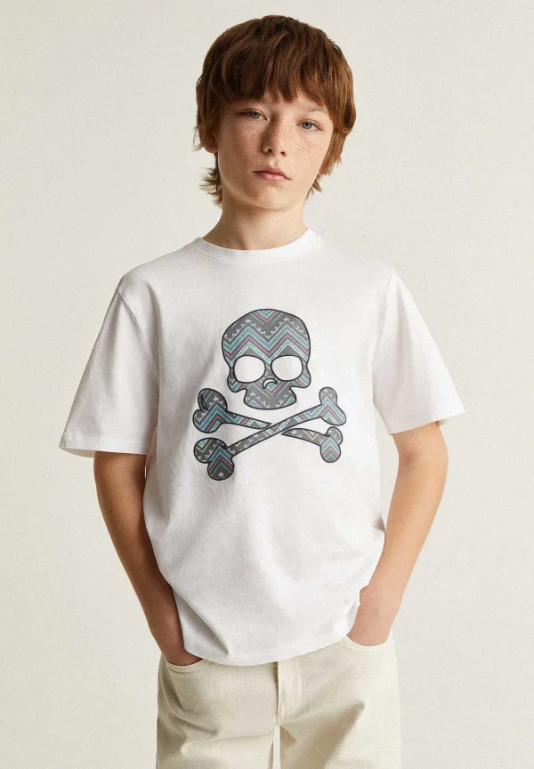 Sale Scalpers Camiseta Calavera Print Zigzag