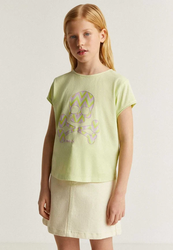 New Scalpers Camiseta Calavera Print Zigzag
