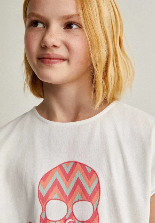 Online Scalpers Camiseta Calavera Print Zigzag