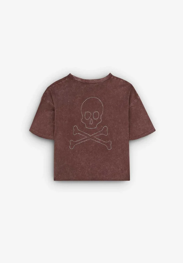 Best Sale Scalpers Camiseta Calavera Trasera Strass