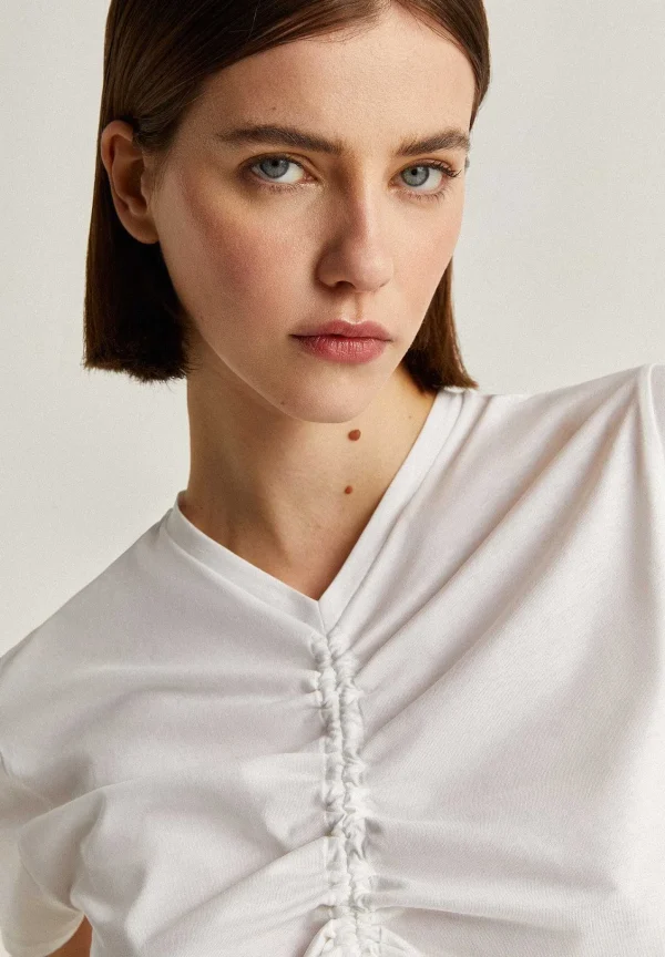 Discount Scalpers Camiseta Detalle Frunce Frontal