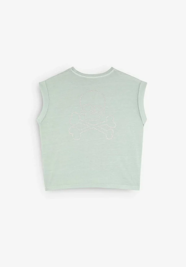 New Scalpers Camiseta Nudo Calavera Glitter
