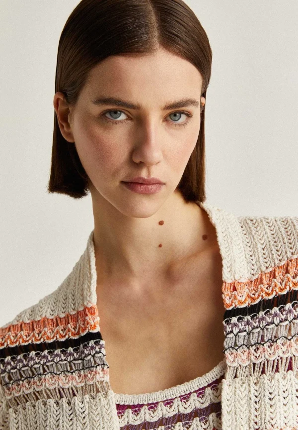 Best Scalpers Cardigan Crochet Multicolor