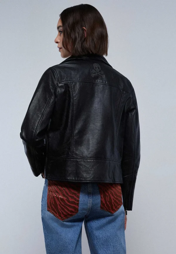 Online Scalpers Cazadora Biker Piel