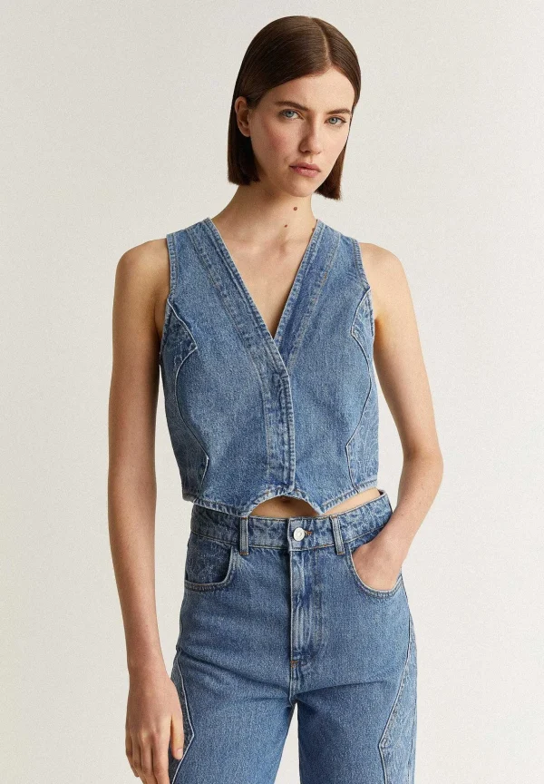 Fashion Scalpers Chaleco Denim Textura