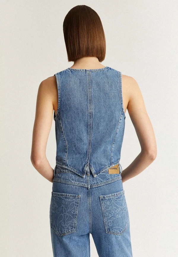Fashion Scalpers Chaleco Denim Textura