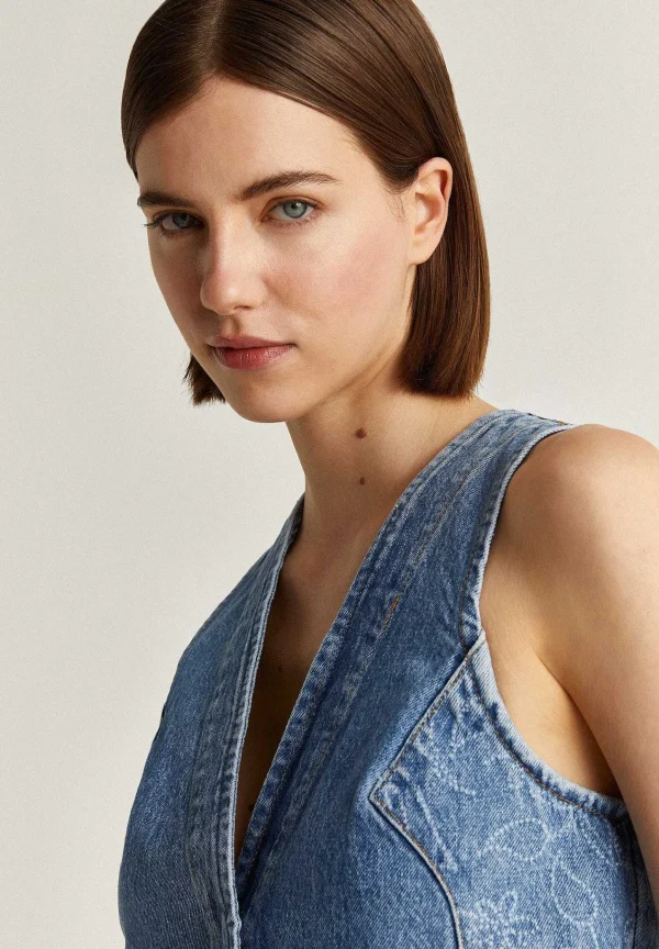 Fashion Scalpers Chaleco Denim Textura