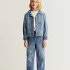 Online Scalpers Chaqueta Denim Detalles Bordados