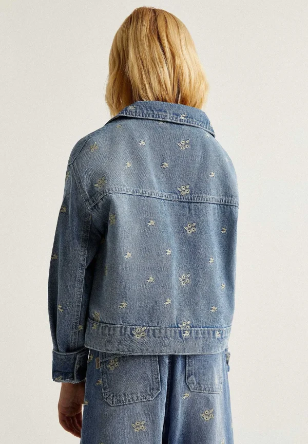 Online Scalpers Chaqueta Denim Detalles Bordados
