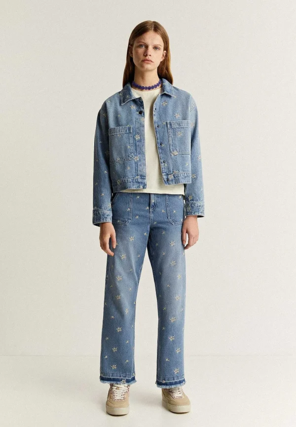 Sale Scalpers Chaqueta Denim Detalles Bordados