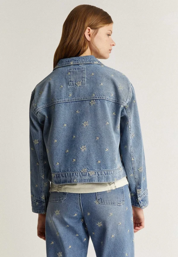 Sale Scalpers Chaqueta Denim Detalles Bordados