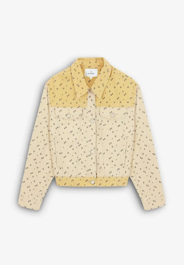Outlet Scalpers Chaqueta Denim Motivos Etnicos