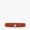 Fashion Scalpers Cinturon Piel Calavera Metalica