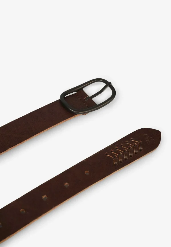 New Scalpers Cinturon Piel Detalles Troquelados