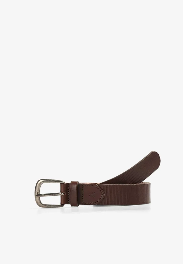 Clearance Scalpers Cinturon Piel Rayas