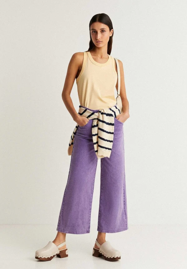 Sale Scalpers Denim Culotte Botones Tono
