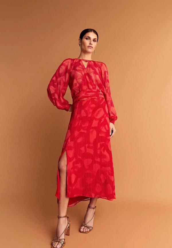 New Scalpers Falda Fluida Abertura Lurex