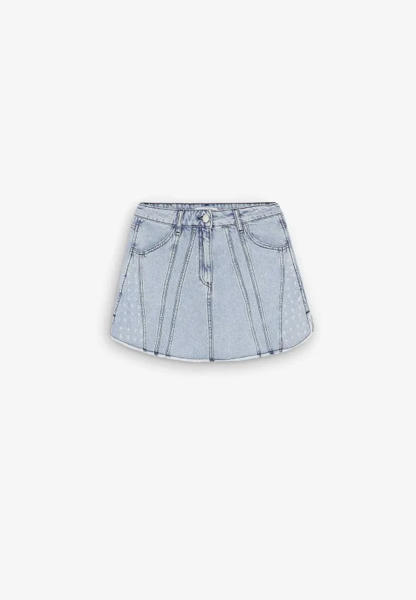 Outlet Scalpers Falda Mini Denim Lavada