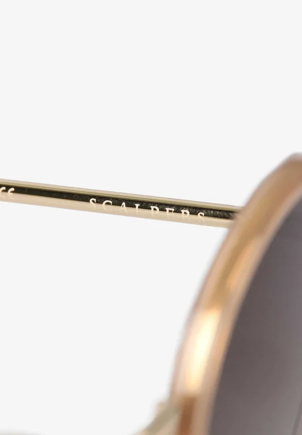 Shop Scalpers Gafas Sol Redondas Metalicas