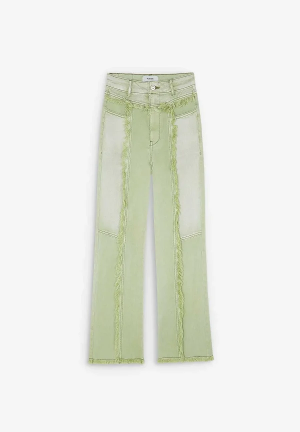 Shop Scalpers Jeans Ankle Flare Destalles Desflecados