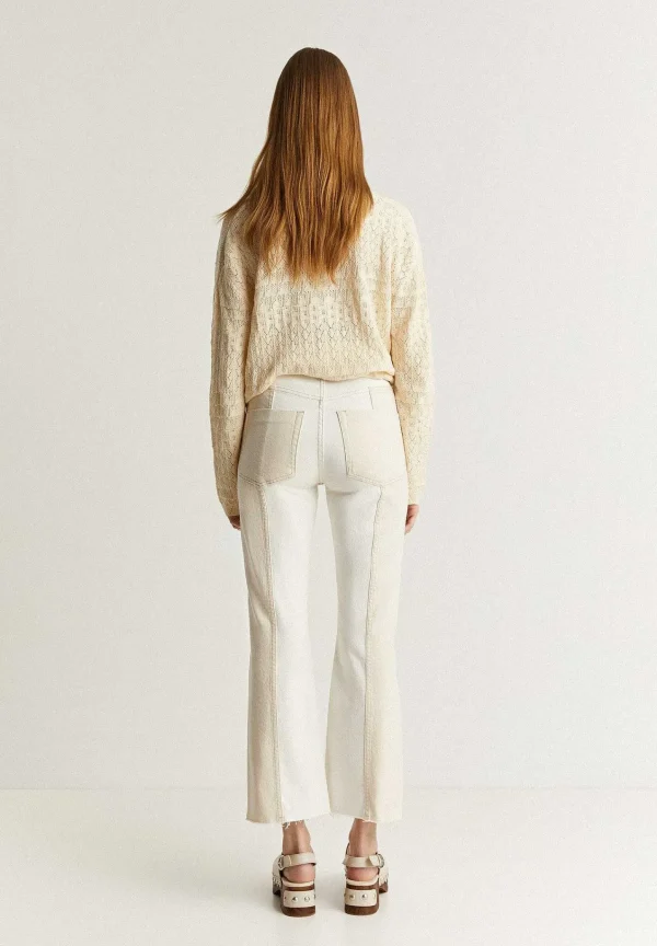 Sale Scalpers Jeans Ankle Flare Detalle Contraste