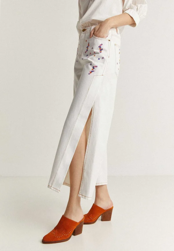 Cheap Scalpers Jeans Culotte Detalles Bordados