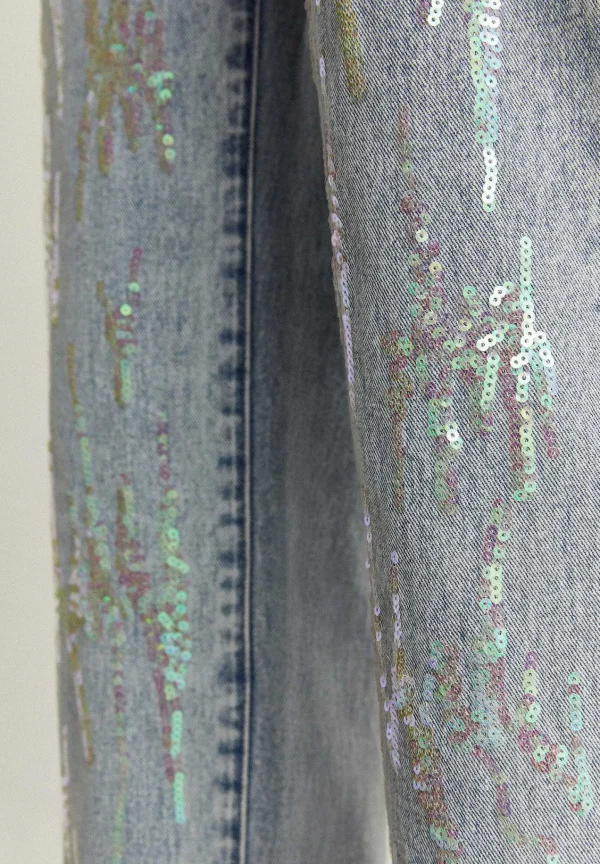 Online Scalpers Jeans Relaxed Detalle Lentejuelas